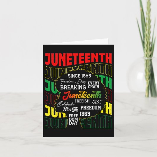 19. Juni 1865 Freiheitstag Afrika 19. Juni Karte (Vorderseite)
