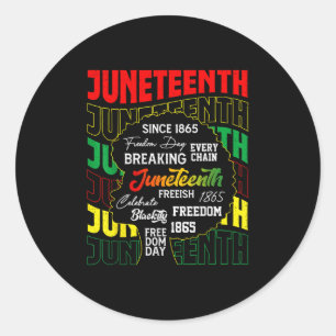 19. Juni 1865 Freiheitstag Afrika 19. Juni Runder Aufkleber