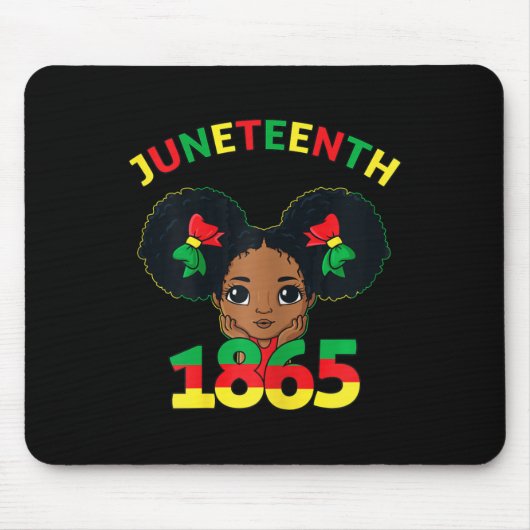19. Juni 1865 Niedliche braune Hautmädchen Mousepad (Vorne)