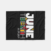 19. Juni 1865 Proud Black Freedom Day Fleecedecke (Vorderseite (Horizontal))