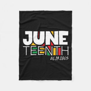 19. Juni 1865 Proud Black Freedom Day Fleecedecke