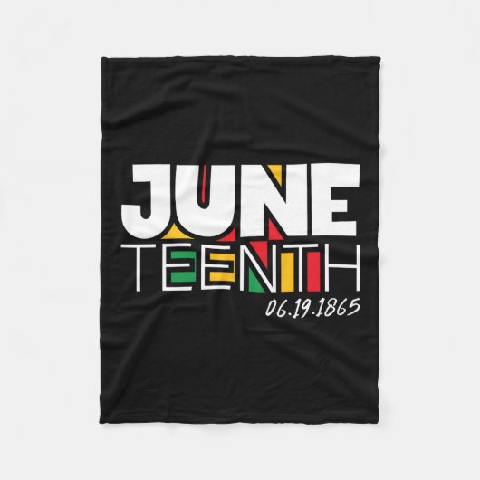 19. Juni 1865 Proud Black Freedom Day Fleecedecke (Vorderseite)