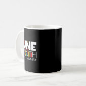 19. Juni 1865 Proud Black Freedom Day Kaffeetasse (Vorderseite Links)
