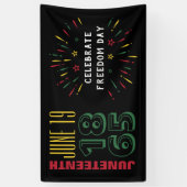 19. Juni 1865 Schwarze Feuerwerke Banner (Vertikal)