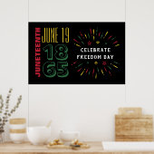 19. Juni 1865 Schwarze Feuerwerke Poster (Küche)