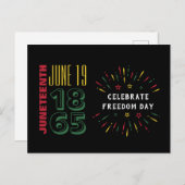 19. Juni 1865 Schwarze Feuerwerke Postkarte (Vorne/Hinten)