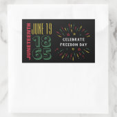 19. Juni 1865 Schwarze Feuerwerke Rechteckiger Aufkleber (Tasche)