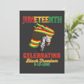 19. Juni 1865: Schwarze Freiheit Einladung (Stehend Vorderseite)