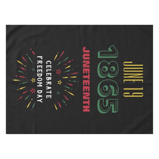 19. Juni 1865 Schwarze Geschichte Feuerwerke Tischdecke (Vorderseite (Horizontal))