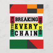 19. Juni 1865 schwarze Königinnen melanin Könige Postkarte (Vorderseite)