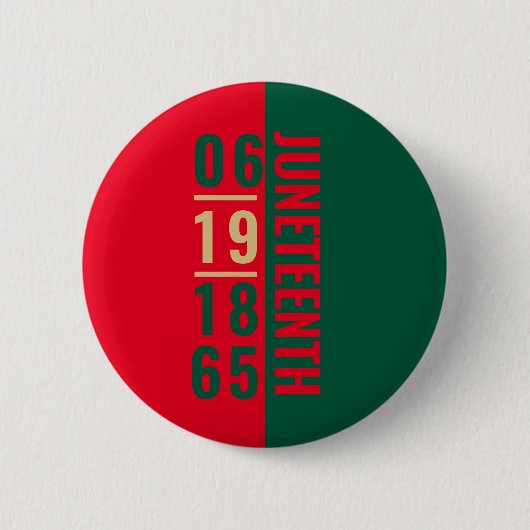 19. Juni 1865 Schwarzer Unabhängigkeitstag 19. Button (Vorderseite)