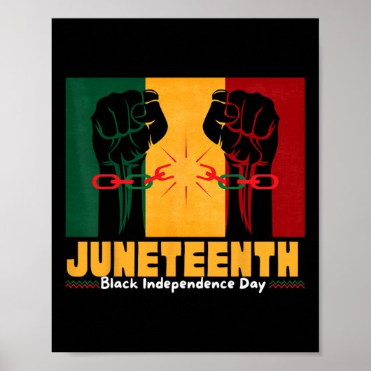 19. Juni 1865 Schwarzer Unabhängigkeitstag Poster (Vorne)