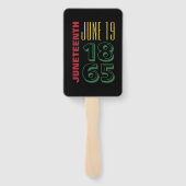 19. Juni 1865 Typografie Schwarze Geschichte Fächer (Rückseite)