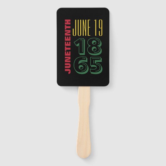 19. Juni 1865 Typografie Schwarze Geschichte Fächer (Vorderseite)