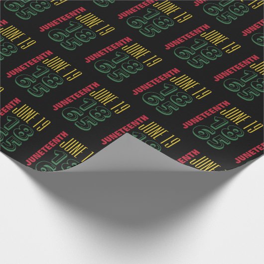 19. Juni 1865 Typografie Schwarze Geschichte Geschenkpapier (Ecke)