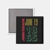 19. Juni 1865 Typografie Schwarze Geschichte Magnet (Vorderseite/Rückseite)