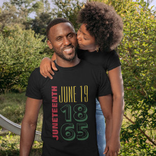 19. Juni 1865 Typografie Schwarze Geschichte T-Shirt