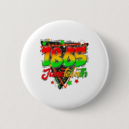 19. Juni 2024 Feiern Black Freedom 1865 Histo Button (Vorderseite)