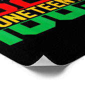 19. Juni 2024 Feiern Black Freedom 1865 Histo Poster (Ecke)