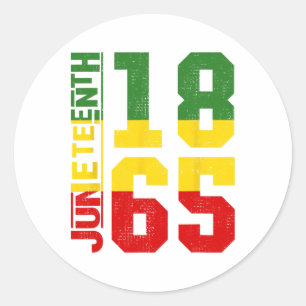 19. Juni 2024 Feiern Black Freedom 1865 Histo Runder Aufkleber