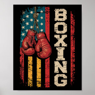 19. Juni Boxing American Flag USA 19. Poster