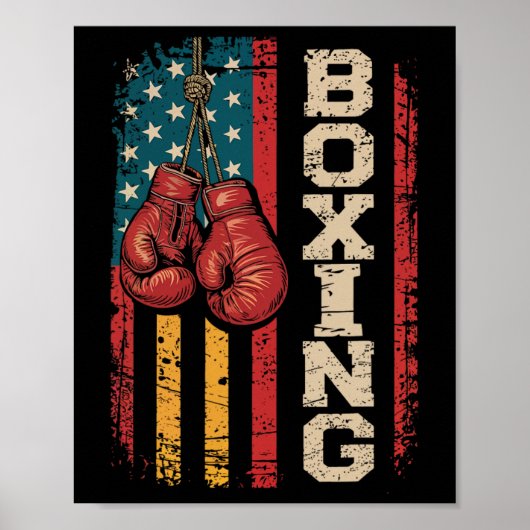 19. Juni Boxing American Flag USA 19. Poster (Vorne)