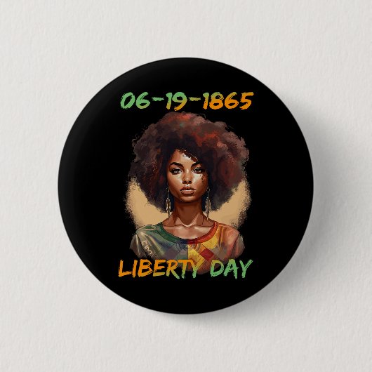 19. Juni - Die Unabhängigkeit der Afrikanisch-Amer Button (Vorderseite)
