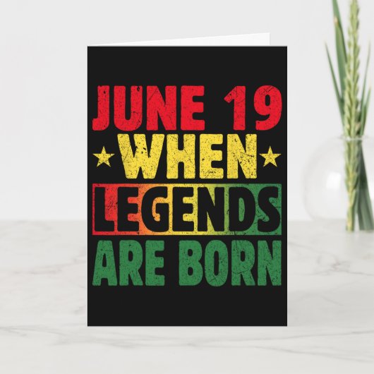 19. Juni Geburtstag - 19. Juni Juneteenth Geburtst Karte (Vorderseite)