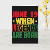 19. Juni Geburtstag - 19. Juni Juneteenth Geburtst Karte (Gelbe Blume)