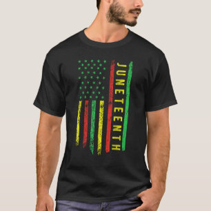 19. Juni in einer Fahne für schwarze Geschichte af T-Shirt