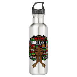 19. Juni, Monat der schwarzen Geschichte, Kwanza,  Edelstahlflasche