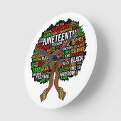 19. Juni, Monat der schwarzen Geschichte, Kwanza, Runde Wanduhr (Winkel)