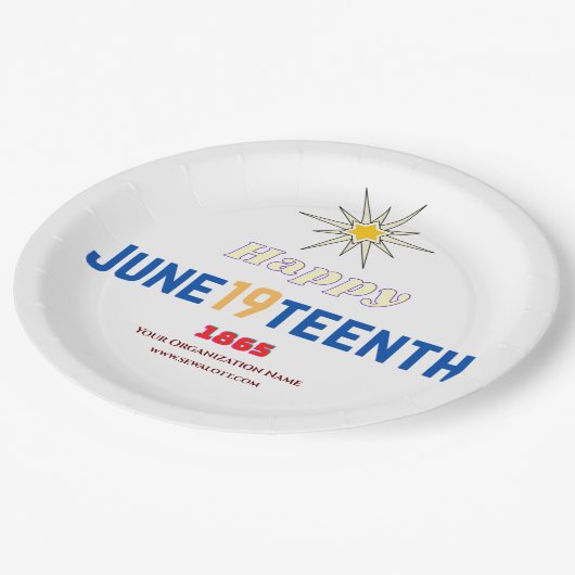 19. Juni Pappteller (Schrägansicht)