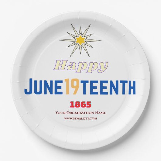 19. Juni Pappteller (Vorderseite)