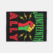 19. Juni Unterstützung Protest Pride Fist Fleecedecke (Vorderseite (Horizontal))