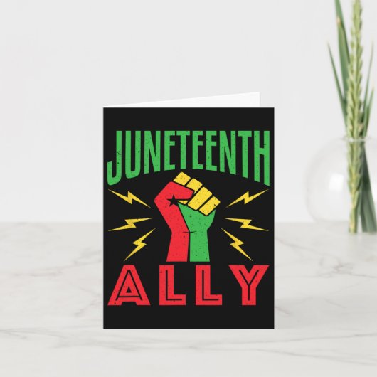 19. Juni Unterstützung Protest Pride Fist Karte (Vorderseite)