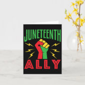 19. Juni Unterstützung Protest Pride Fist Karte (Gelbe Blume)