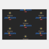 19. Juni Wrapping Paper Flat Sheet Set von 3 Geschenkpapier Set (Vorderseite)