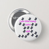 19 Katzen-Köpfe alt Button (Vorne & Hinten)
