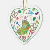 19. Loch-Herz-Verzierung Keramikornament (Links)