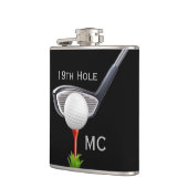 19. Loch Mit Monogramm Golfer Flachmann (Links)