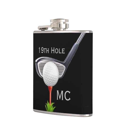 19. Loch Mit Monogramm Golfer Flachmann (Links)