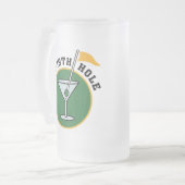 19. Loch-Tasse Mattglas Bierglas (Vorderseite Links)