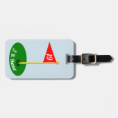 19. Loch und Ihr Name Gepäckanhänger (Vorderseite horizontal)