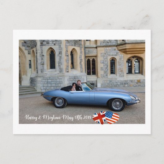 19. Mai 2018: Wenn Harry Meghan verheiratet Postkarte (Vorderseite)