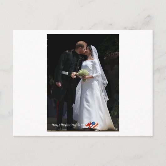 19. Mai 2018: Wenn Harry Meghan verheiratet Postkarte (Vorderseite)