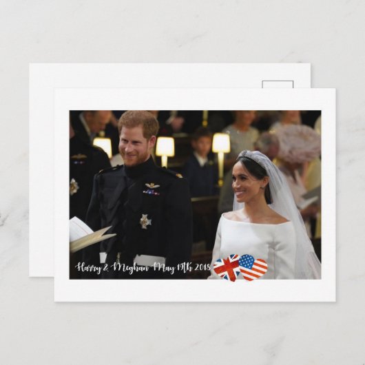 19. Mai 2018: Wenn Harry Meghan verheiratet Postkarte (Vorne/Hinten)