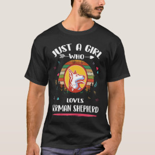 19 Nur ein Mädchen, das deutschen Hirten Liebe T-Shirt