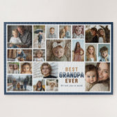 19 Photo Collage Best Grandpa Ever Puzzle (Horizontal)