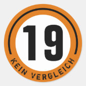 19 RACING RUNDER AUFKLEBER (Vorderseite)